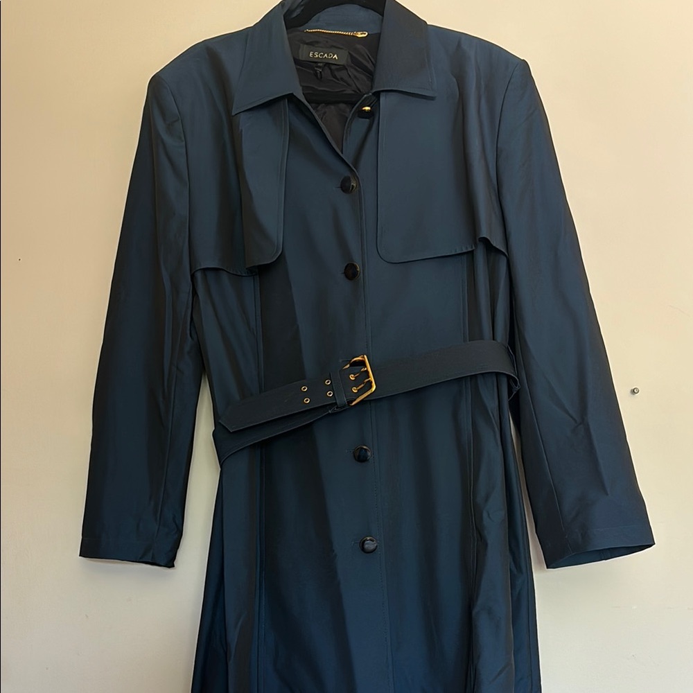 Escada Navy Blue Trench Coat